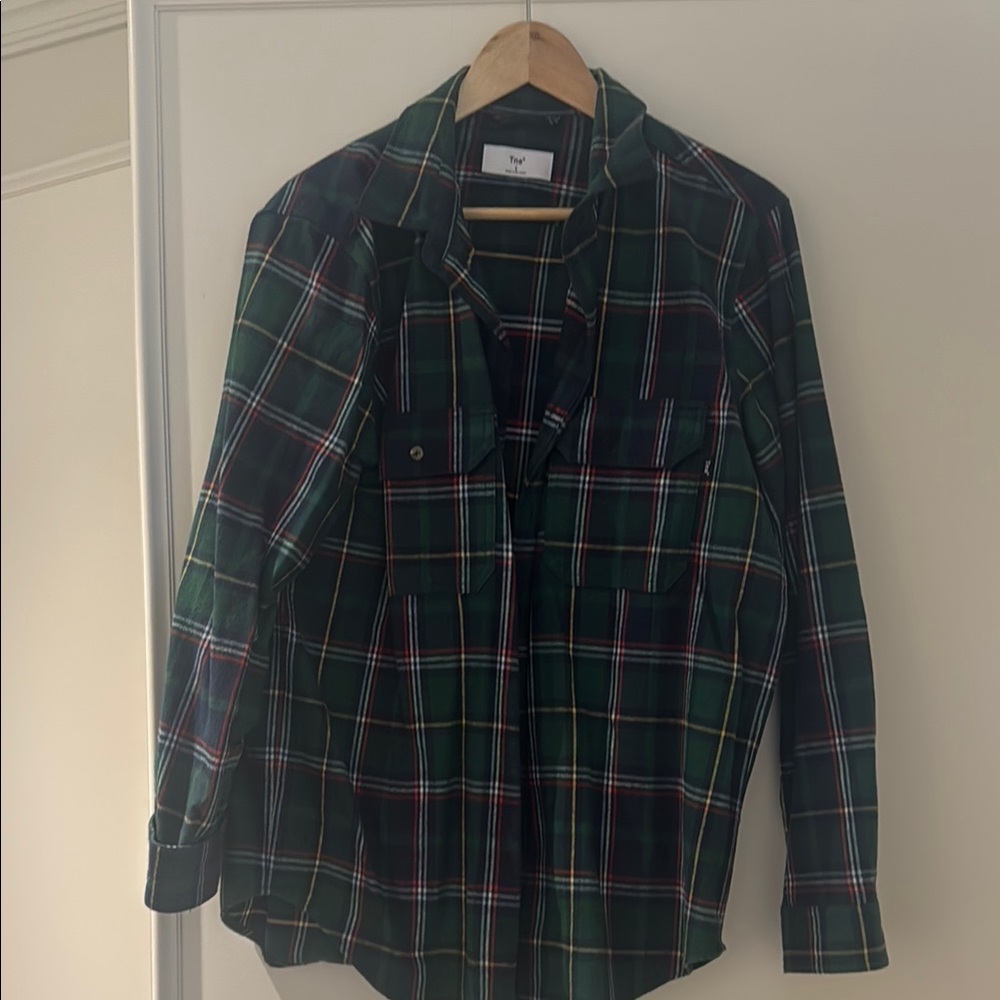 TNA Green Plaid Shirt
